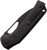 Reate Knives PL-XE Pivot Lock Knife - Nitro V Blade Black PVD Finish Black Micarta Handle For EDC by Reate Knives