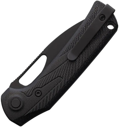 Reate Knives PL-XE Pivot Lock Knife - Nitro V Blade Black PVD Finish Black Micarta Handle For EDC by Reate Knives