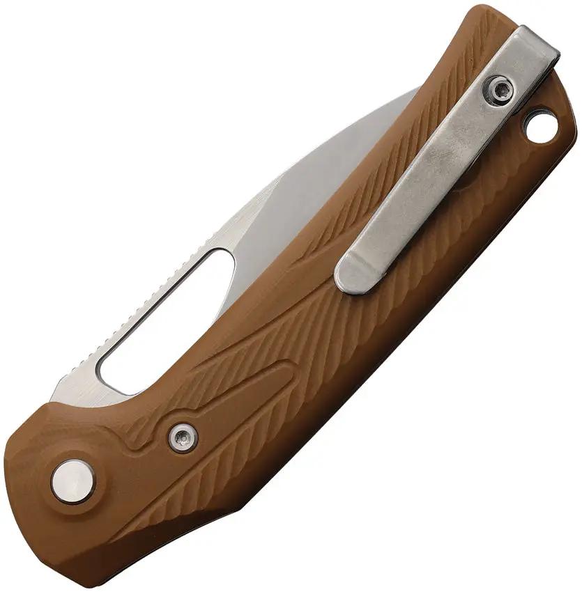 Reate Knives PL-XE Pivot Lock Knife - Tan G10 Handle With Nitro V Blade For EDC Enthusiasts by Reate Knives