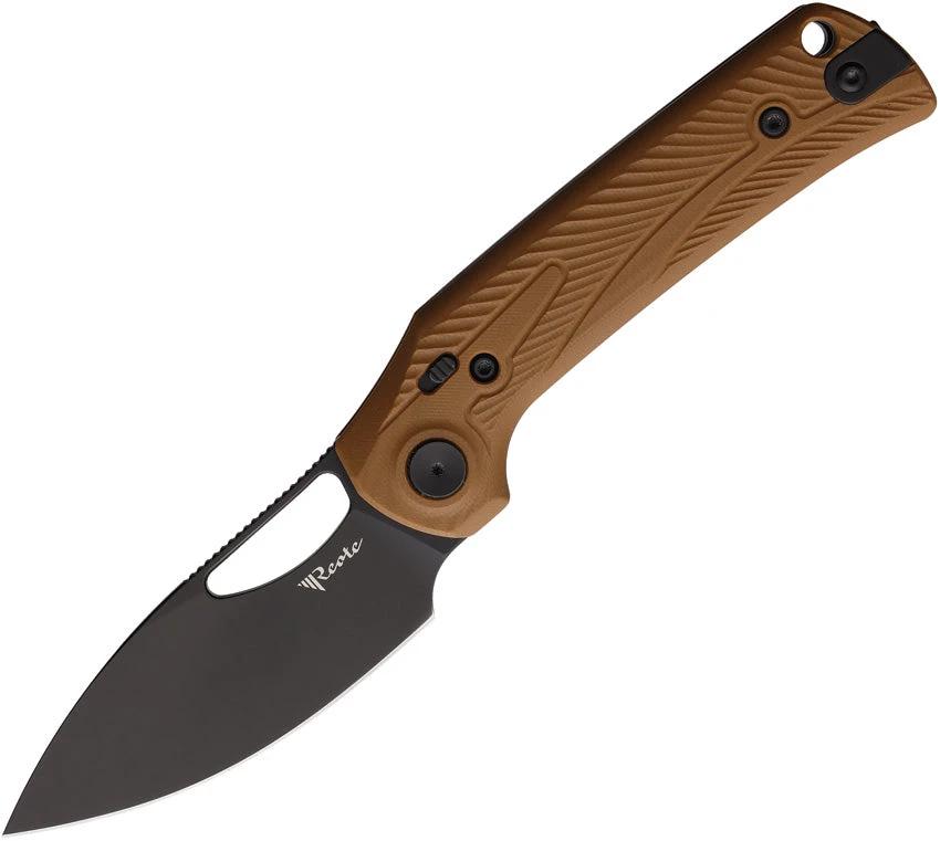 Reate Knives PL-XE Pivot Lock Tan G10 PVD PL-XE TANPVD by Reate Knives