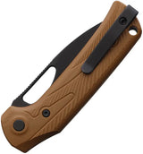 Reate Knives PL-XE Pivot Lock Tan G10 PVD Nitro V Blade EDC Knife For Collectors - Smooth Action And Lockup by Reate Knives
