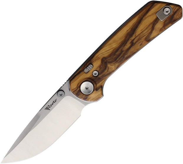 Reate Knives PL-XT Pivot Lock Olive PL-XT OLIVE WOOD by Reate Knives