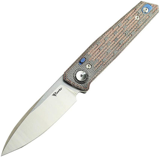 Reate Knives PL-6 Pivot Lock Knife With Nitro V Steel Spear Point And Red Black Micarta For EDC Enthusiasts by Reate Knives