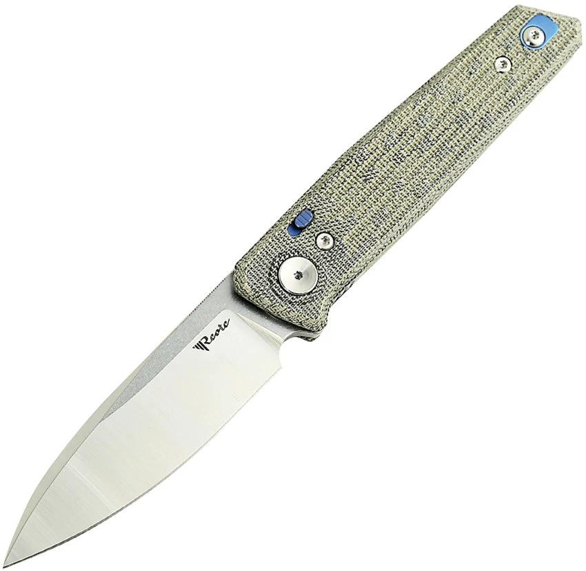 Reate Knives PL-6 Pivot Lock Green Mic REA184 PL6 GRN BLK SATIN by Reate Knives