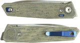 Reate Knives PL-6 Pivot Lock EDC Knife - Nitro V Blade With Dual Finish For Everyday Carry by Reate Knives