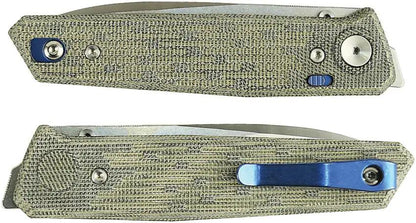 Reate Knives PL-6 Pivot Lock EDC Knife - Nitro V Blade With Dual Finish For Everyday Carry by Reate Knives