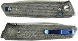 Reate Knives PL6 Pivot Lock Knife - Nitro V Steel Spear Point Blade Black Micarta Handle EDC by Reate Knives