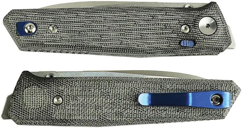 Reate Knives PL6 Pivot Lock Knife - Nitro V Steel Spear Point Blade Black Micarta Handle EDC by Reate Knives