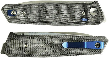 Reate Knives PL6 Pivot Lock Knife - Nitro V Steel Spear Point Blade Black Micarta Handle EDC by Reate Knives