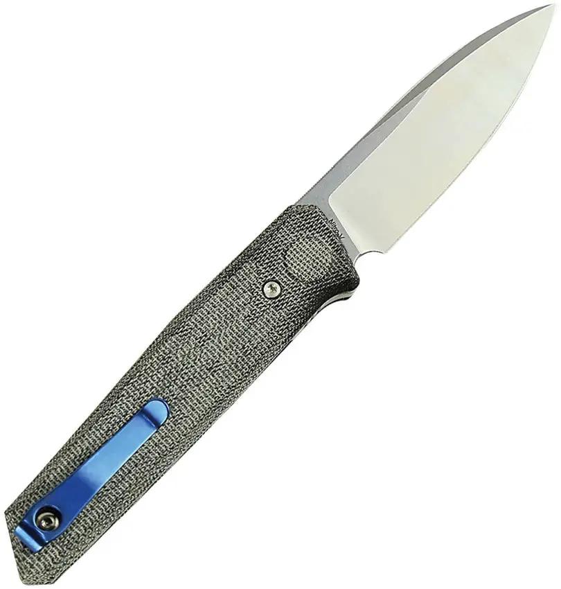 Reate Knives PL6 Pivot Lock Knife - Nitro V Steel Spear Point Blade Black Micarta Handle EDC by Reate Knives