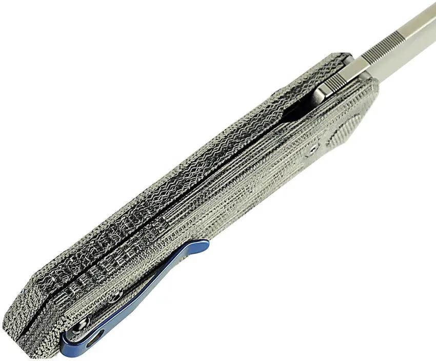 Reate Knives PL6 Pivot Lock Knife - Nitro V Steel Spear Point Blade Black Micarta Handle EDC by Reate Knives