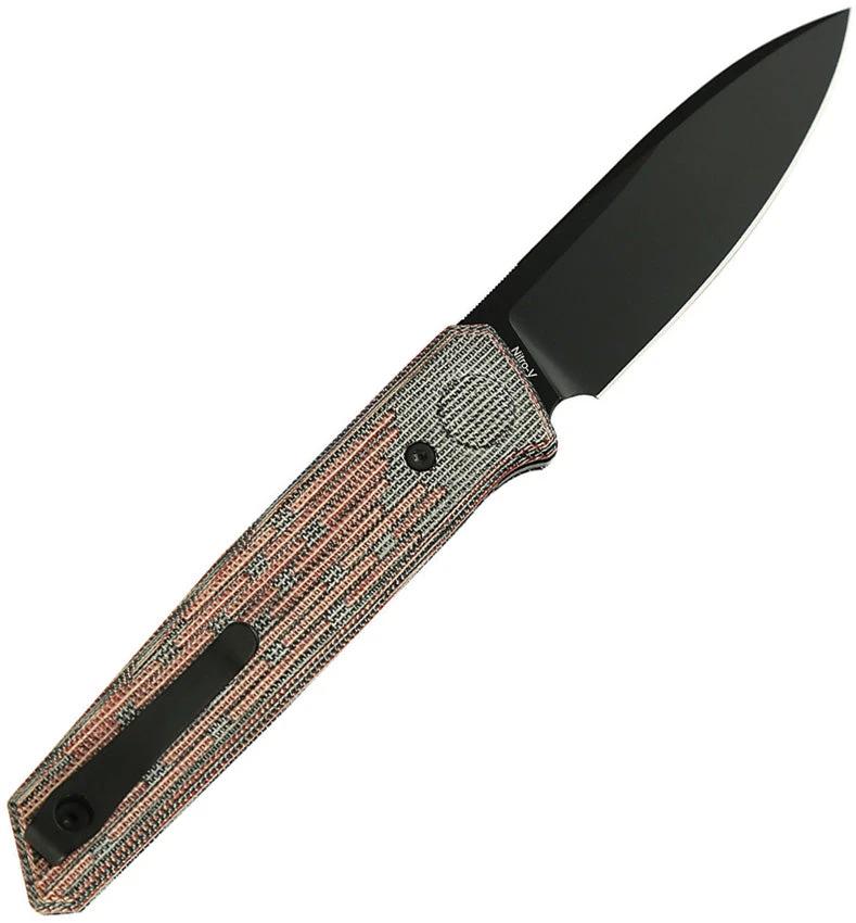 Reate PL6 Pivot Lock Knife Red Micarta Nitro V Blade Spear Point Extended Tang With PVD Coating For EDC Enthusiasts by Reate Knives