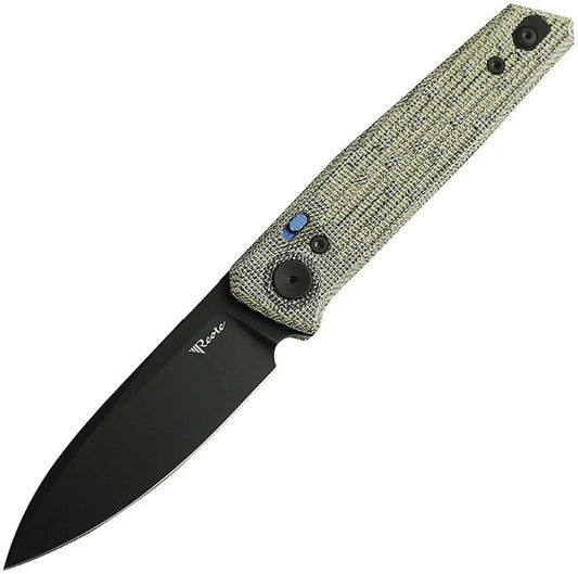 Reate Knives PL-6 Pivot Lock Green Mic REA188 PL6 GRN BLK MIC PVD by Reate Knives
