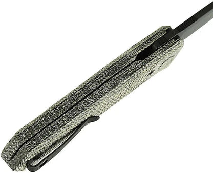 Reate Knives PL-6 Pivot Lock Knife - Nitro V Blade With Green Black Canvas Micarta Handle For Premium EDC by Reate Knives
