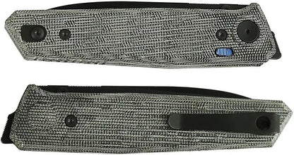 Reate Knives PL-6 Pivot Lock Knife Black Micarta - Premium Nitro V Blade For Everyday Carry Enthusiasts by Reate Knives