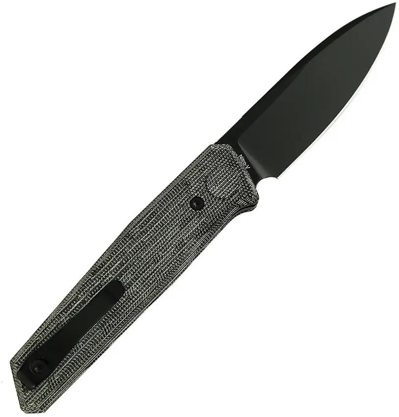 Reate Knives PL-6 Pivot Lock Knife Black Micarta - Premium Nitro V Blade For Everyday Carry Enthusiasts by Reate Knives