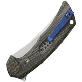 Reate PL-7 Pivot Lock Knife - Nitro-V Curved Blade, Green Black Micarta, Satin Finish EDC Ready by Reate Knives