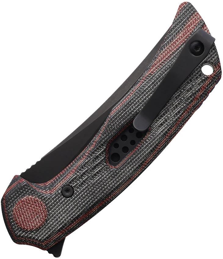 Reate Knives PL-7 Pivot Lock Knife Black Red Micarta Nitro V Blade For EDC Enthusiasts by Reate Knives