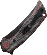 Reate Knives PL-7 Pivot Lock Knife Black Red Micarta Nitro V Blade For EDC Enthusiasts by Reate Knives