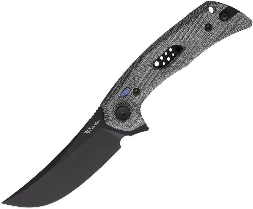 Reate Knives PL-7 Pivot Lock Black Mic PL7 BLACK MICARTA BLK by Reate Knives