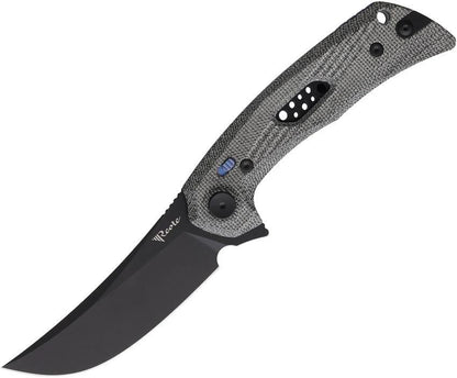 Reate Knives PL-7 Pivot Lock Black Mic PL7 BLACK MICARTA BLK by Reate Knives