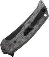 Reate Knives PL-7 Pivot Lock Folding Knife - 3.5 In Nitro V Blade With Black Micarta Handle by Reate Knives