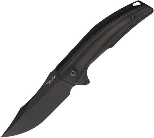 Reate Knives Jack Jr Framelock JACK JR CF BLK/BLK by Reate Knives