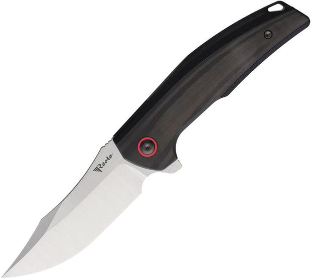 Reate Knives Jack Jr Framelock Satin Blade EDC Titanium DLC by Reate Knives