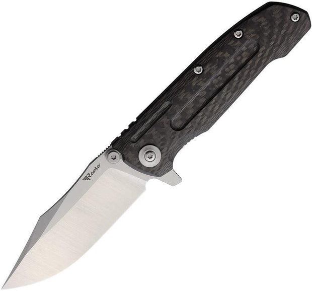 Reate Knives 9D-V2 Framelock Black DLC REA204 9D V2 CF BEAD BLAST SAT by Reate Knives