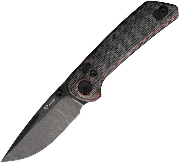 Reate Knives PL-XT Pivot Lock Blk/Red Dam REA206 PL XT RED BLACK MICARTA by Reate Knives