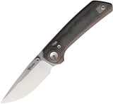 Reate Knives PL XT Pivot Lock Knife Nitro V 3 Inch Blade Satin Finish Black Red Micarta For EDC Enthusiasts by Reate Knives