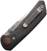 Reate Knives PL XT Pivot Lock Knife Nitro V 3 Inch Blade Satin Finish Black Red Micarta For EDC Enthusiasts by Reate Knives