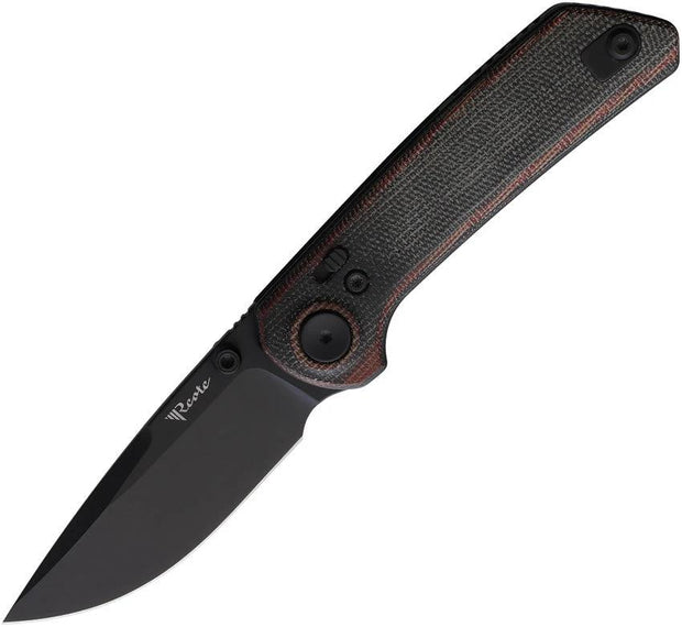 Reate Knives PL XT Pivot Lock Knife Nitro V Steel Black DLC Blade Canvas Micarta Handle For EDC Enthusiasts by Reate Knives