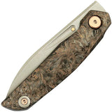Reate VK Anub Framelock EDC Knife Elmax Blade With Dark Matter Carbon Fiber Handle by Reate Knives