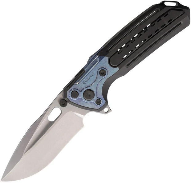 Reate Knives Terminator 6000 Framelock Blue T6000 CRYSTALIZED TITANIUM-BL by Reate Knives