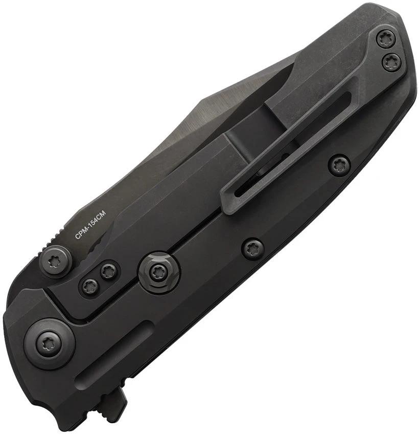 Reate Knives 9DV2 Framelock Titanium Black DLC CPM154 Extended Tang Folding Knife For EDC by Reate Knives
