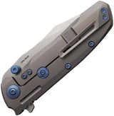 Reate Knives 9DV2 Framelock Frost Fat CF - Premium EDC Knife For Knife Enthusiasts by Reate Knives