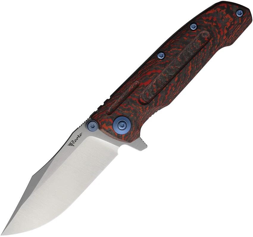 Reate Knives 9DV2 Framelock Lava Fat Carbon Fiber Handle EDC Knife for Collectors by Reate Knives