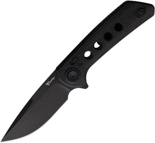 Reate Knives PL-XF Pivot Lock Premium Nitro V Blade Black Micarta Handle For EDC Enthusiasts by Reate Knives