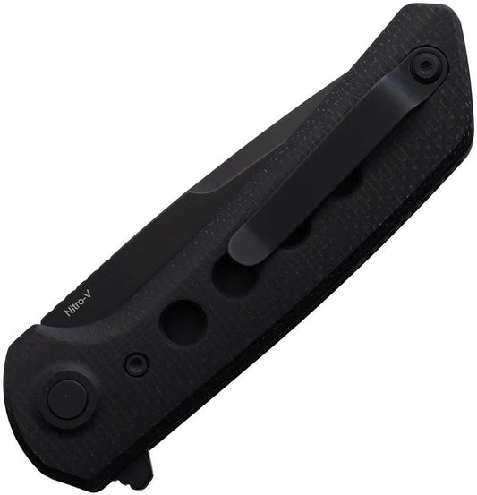 Reate Knives PL-XF Pivot Lock Premium Nitro V Blade Black Micarta Handle For EDC Enthusiasts by Reate Knives
