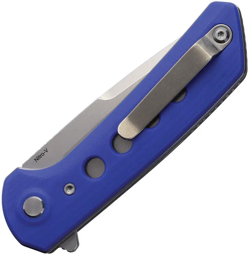 Reate Knives PL-XF Pivot Lock Knife - Nitro V Steel Blade With Blue G10 Handle For Premium EDC Enthusiasts by Reate Knives