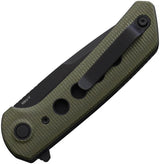 Reate Knives PL XF Pivot Lock Knife With Nitro V Blade Green Canvas Micarta Handle Extended Tang EDC Ready by Reate Knives