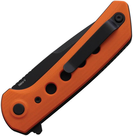 Reate PL-XF Premium Pivot Lock Knife G10 Orange Nitro V EDC by Reate Knives