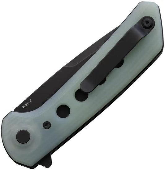 Reate Knives PL XF Pivot Lock Knife - Nitro V Blade, Jade G10 Handle, Premium EDC Everyday Carry by Reate Knives