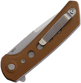 Reate Knives PL XF Pivot Lock Knife - 3.38 Inch Nitro V Blade With Tan G10 Handle For EDC by Reate Knives