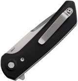 Reate PL-XF Folding Knife - Nitro V Blade With Pivot Lock Black Aluminum Handle Stonewash Finish by Reate Knives