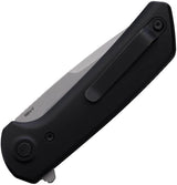 Reate Knives PL-XF Pivot Lock Knife Nitro V Blade Stonewash Extended Tang Black Aluminum Handle For EDC Enthusiasts by Reate Knives