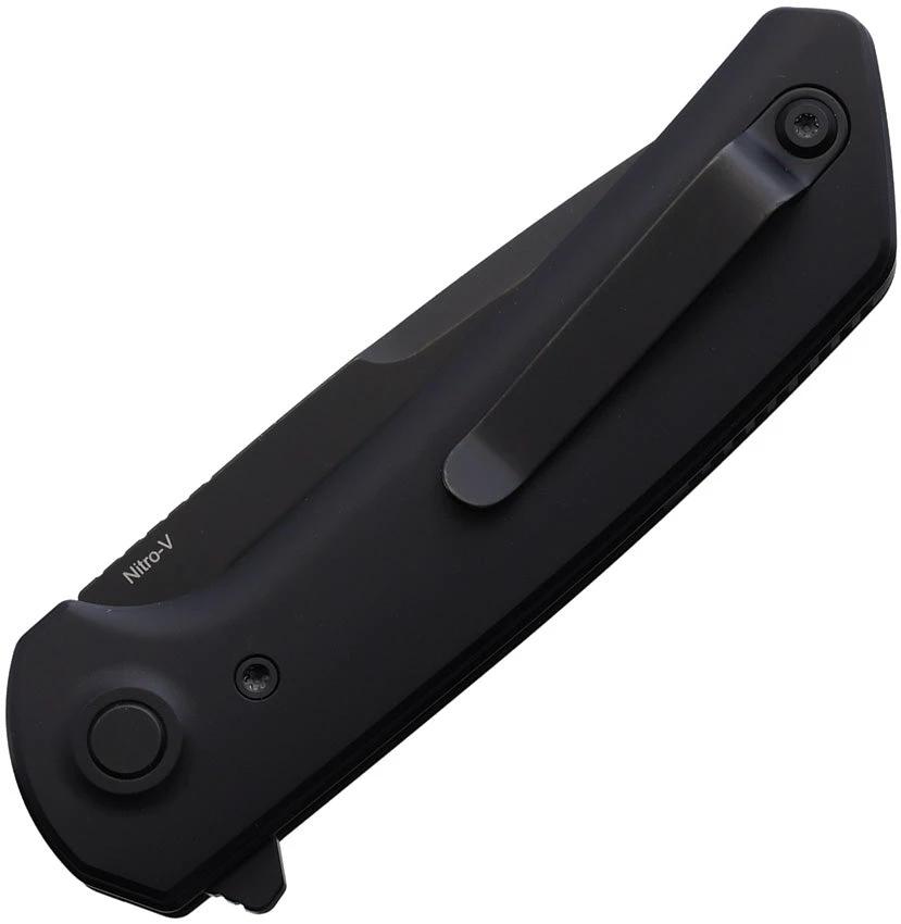 Reate Knives PL XF Pivot Lock Knife Premium Black PVD Nitro V Blade Aluminum Handle Extended Tang For EDC by Reate Knives