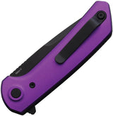 Reate Knives PLXF Pivot Lock Nitro V - Nitro V Blade With Purple Aluminum Handle For EDC Pocket Knife by Reate Knives
