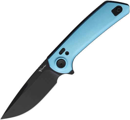Reate PL-XF Pivot Lock Knife With Nitro V Blade Blue Aluminum Handle Extended Tang For EDC Enthusiasts by Reate Knives